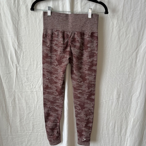 Gymshark Seamless High-Waisted Legging Camo Burgundy Small - Picture 9 of 10